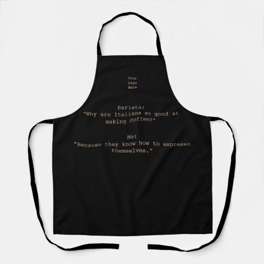 Funny Jokes over Coffee 8 Custom Apron Schort (Voorkant)