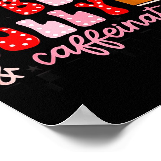 Funny Jolly And Caffeinated Christmas Tree Coffee  Poster (Hoek)