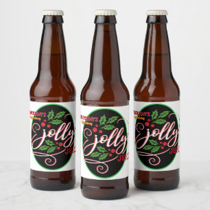 Funny Jolly Juice Kerstmis Cheer Beer Bottle Bier Etiket