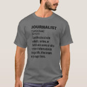 Funny Journalist Definition | Kute Media Journalis T-shirt (Voorkant)