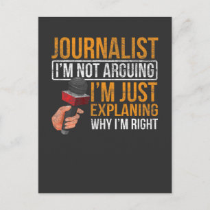 Funny Journalist Job Sarcasm News Auteur Reporter Briefkaart