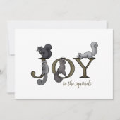 Funny Joy aan de kerst van de Eekhoorns Feestdagenkaart (Voorkant)