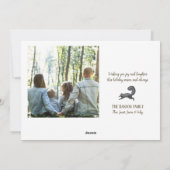 Funny Joy aan de kerst van de Eekhoorns Feestdagenkaart (Achterkant)