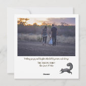 Funny Joy to the Squirrels Foto Feestdagenkaart (Achterkant)