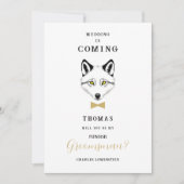 Funny Jr Groomsman Gold Bow Tie Wedding Proposal (Voorkant)