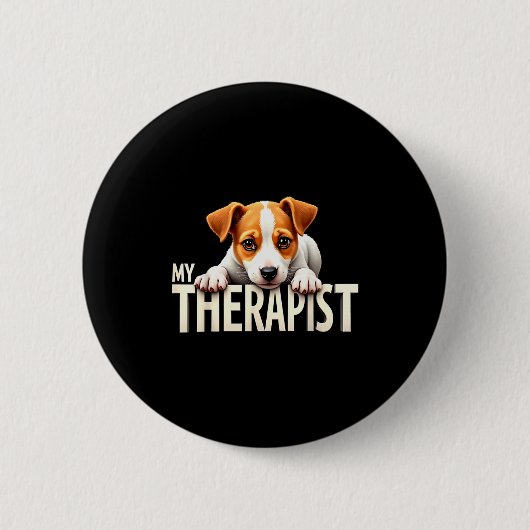 Funny Jrt Puppy My Therast Jack Russell Terrier Do Ronde Button 5,7 Cm (Voorkant)