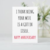 Funny Jubileum cadeaus en kaart voor man en vrouw. (Staand voorkant)