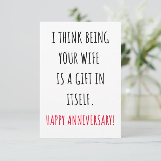 Funny Jubileum cadeaus en kaart voor man en vrouw. (Staand voorkant)