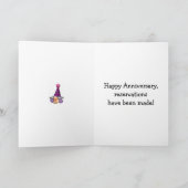 Funny Jubileum Humor Kaart voor haar (Binnen)