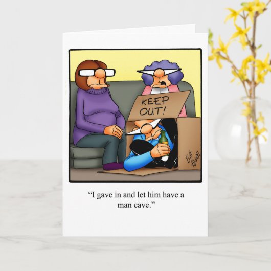 Funny Jubileum Kaart voor zijn spectickles (Gele Bloem)