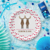 Funny Jubileum Party Cute Whimsical Moose Papieren Bordje (Feest)