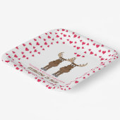 Funny Jubileum Party Cute Whimsical Moose Papieren Bordje (Gebogen)