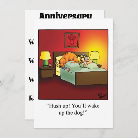 Funny Jubileum Party Invitation Kaart (Voorkant / Achterkant)