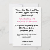 Funny Jubileum Party Invitation Kaart (Achterkant)