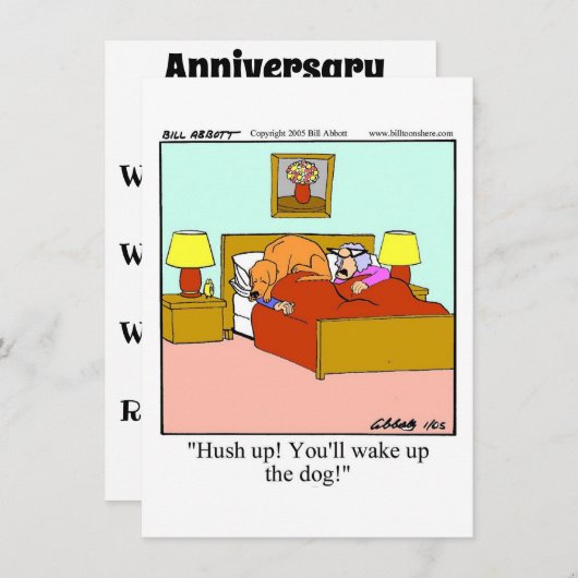 Funny Jubileum Party Invitation Kaart (Voorkant / Achterkant)