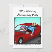 Funny Jubileum Party Invitation Kaart (Voorkant)