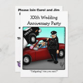 Funny Jubileum Party Invitation Kaart (Voorkant / Achterkant)