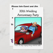 Funny Jubileum Party Invitation Kaart (Voorkant / Achterkant)