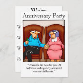 Funny Jubileum Party Invitation "Spectickles" Kaart (Voorkant / Achterkant)