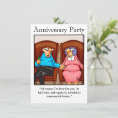 Funny Jubileum Party Invitation "Spectickles" Kaart (Staand voorkant)