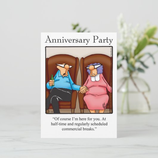 Funny Jubileum Party Invitation "Spectickles" Kaart (Staand voorkant)