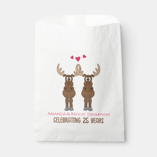 Funny Jubileum Party Whimsical Cute Moose Bedankzakje (Voorkant)