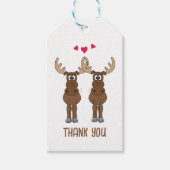 Funny Jubileum Party Whimsical Favor Moose Cadeaulabel (Voorkant)