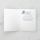 Funny Jubileum Tortelduifjes Kaart (Binnen)