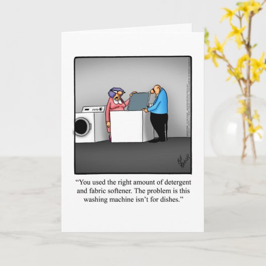 Funny Jubileum Wenskaart voor hen Kaart (Gele Bloem)