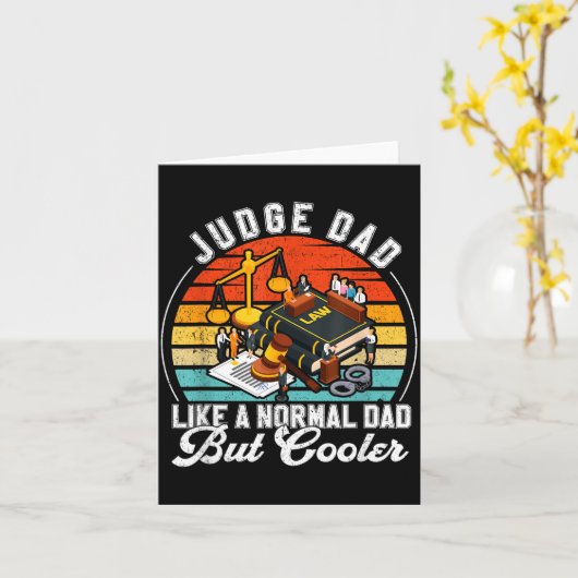 Funny Judge Gift Judge Dad Judge Top Judge Gift Kaart (Gele Bloem)