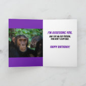 Funny Judgmental Monkey — Assist you Birthday Kaart (Binnen)