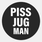 Funny Jug Man Apparel Ronde Sticker (Voorkant)