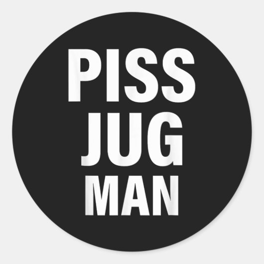 Funny Jug Man Apparel  Ronde Sticker (Voorkant)