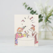 Funny Juggling Cartoon Art Cute Love Humor Briefkaart (Staand voorkant)