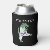 Funny Jujitsu, T-Rex Jiu Jitsu Black Belt cadeaus Blikjeskoeler (Blikje Voorkant)