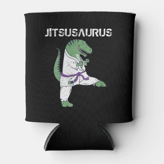 Funny Jujitsu, T-Rex Jiu Jitsu Black Belt cadeaus Blikjeskoeler (Voorkant)