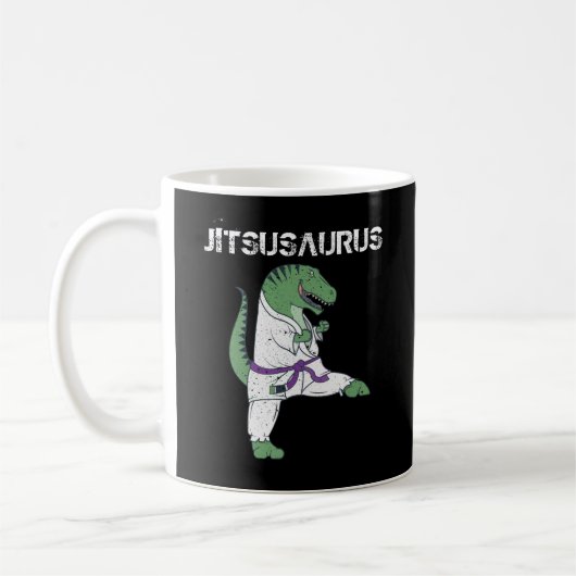 Funny Jujitsu, T-Rex Jiu Jitsu Black Belt cadeaus Koffiemok (Links)