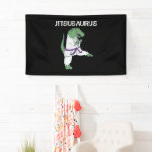 Funny Jujitsu, T-Rex Jiu Jitsu Black Belt cadeaus Spandoek (Insitu)