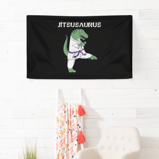 Funny Jujitsu, T-Rex Jiu Jitsu Black Belt cadeaus Spandoek (Insitu)