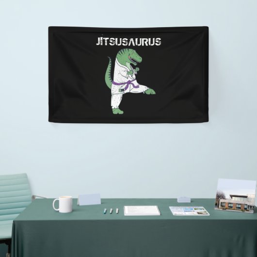Funny Jujitsu, T-Rex Jiu Jitsu Black Belt cadeaus Spandoek (Beurs)