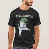 Funny Jujitsu-T-Rex Jiu Jitsu Black Belt giften T-shirt (Voorkant)