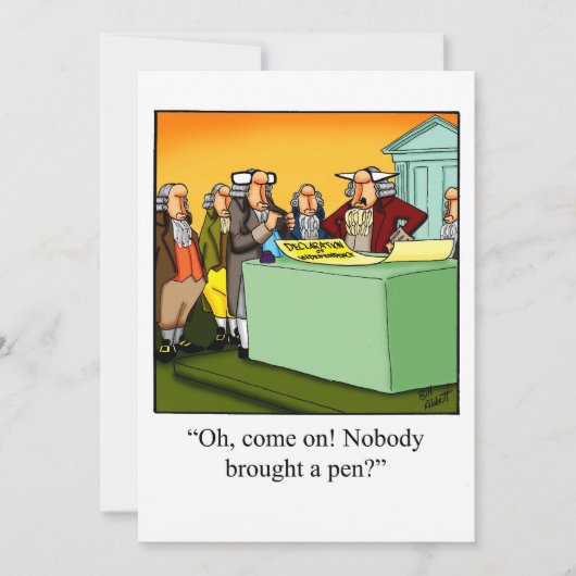 Funny Juli 4th Partij Uitnodigingen (Voorkant)