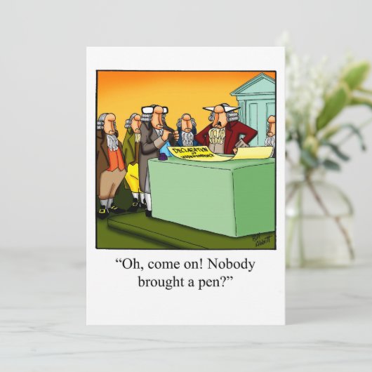 Funny Juli 4th Partij Uitnodigingen (Staand voorkant)