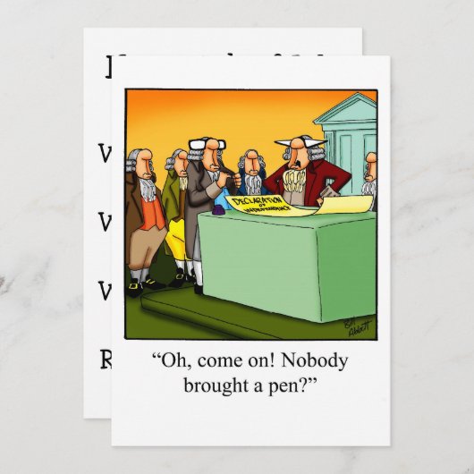 Funny Juli 4th Partij Uitnodigingen (Voorkant / Achterkant)