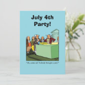 Funny Juli Vierde Partij Uitnodigingen (Staand voorkant)