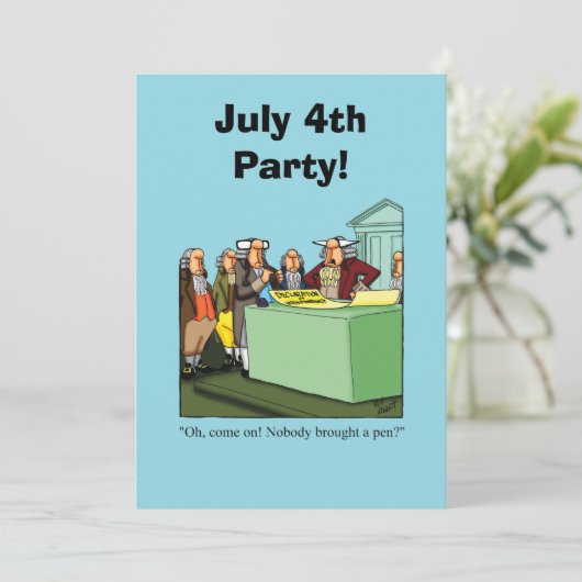 Funny Juli Vierde Partij Uitnodigingen (Staand voorkant)