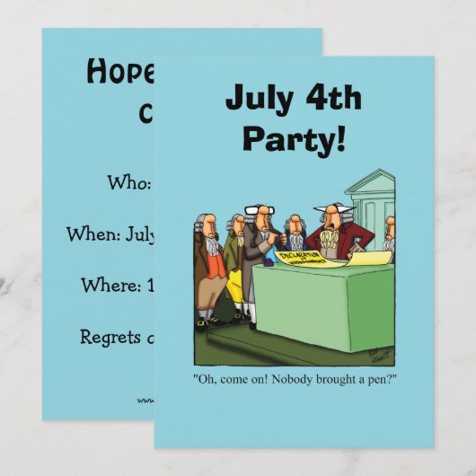 Funny Juli Vierde Partij Uitnodigingen (Voorkant / Achterkant)