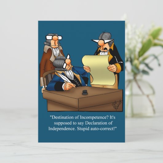 Funny Juli Vierde Partij Uitnodigingen (Staand voorkant)