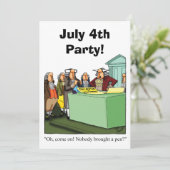 Funny Juli Vierde Partij Uitnodigingen (Staand voorkant)