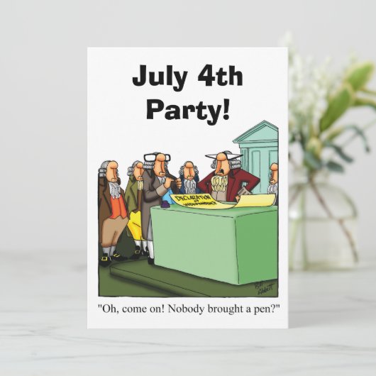 Funny Juli Vierde Partij Uitnodigingen (Staand voorkant)